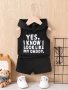 2PCS Infant & Toddler's Yes I Know I Look Like My Daddy Letter Print Summer Set Sleeveless Tank Top & Casual Shorts Baby Boy's Clothes