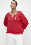 Cotton On Plus Lcn Miffy Knitted Graphic V Neck - Raspberry lcn Miffy