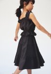 Tiered Seersucker Skirt - Dark Grey