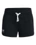 Girls' Ua Rival Fleece Shorts - Black / Ysm
