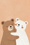 Bear Hug - Wall Art Print - A1