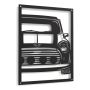 Classic MINI Cooper S Mkii Raised Metal Wall Art 80X60CM