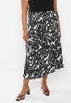 Satin Wrap Skirt - Black & White
