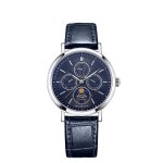 Dress Moonphase Blue Leather Men's Dress Watch GS05425 05