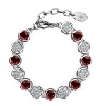 DESTINY Garnet january Birthstone Bracelet With Swarovski Crystal
