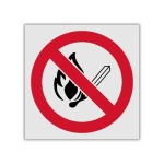 No Open Flames Reflective Safety Sign PV02REF