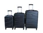 Smte Gaily 3-PIECE Abs Luggage Set-durable Lightweight Spinner Wheels Combo Lock With Keychain