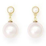 Dainty Pink Pearl Drop Earrings