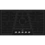 Defy DHG931 Gas Hob 90CM 5-BURNER Gemini Black Glass Oktop