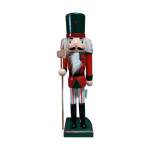 Nutcracker 36CM - Green And Red Top Hat