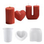 3PCS I Love You 3D Candle Mold Set