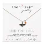 Necklace Sterling Silver Bee & Gemstone