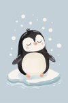 Dancing Penguin Canvas Print - 600MM X 600MM