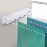 Retractable Clothes Drying Rope 3.75 Meters Drying Rope Five Lines Invisible Plastic Can Be Used Indoors And Outdoors For Laundr