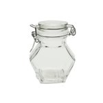 6PACK Hexagon Cliptop Jar 8.5X4.5 Cm 100 Ml