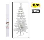 Xmas Tree 91CM White 80 Tips Boxed Marketplace Brits Bros