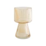 Aura Amber Footed Vase