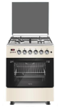 Ferre 60×60 4 Gas Burners 1 Wok Burner 1 MINI Wok Freestanding Gas electric Cooker – Premium Cream F6T40E3.PIC