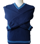 Prof Sky And Navy Striped Long Sleeve School Jersey - Unisex