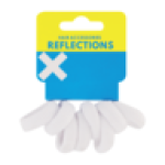 White Knitted Elastics 8-PACK