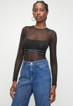Tommy Hilfiger Th Long Sleeve Bodysuit - Black mesh
