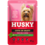 Husky Cuts In Gravy Mixed Grill Flavoured Adult Dog Food Pouch 85G