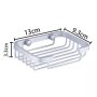 Bathroom Square Aluminum Wire-line Soap Basket Shelf Rack