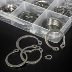 225PCS C-clips External Retaining Ring Kit 15SIZES 304 Stainless Steel Circlips For Shaft Assortment Kit M3-M25 Pack Set