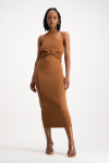 Charlotte One Shoulder Bodycon Dress - Toffee - XS