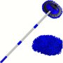 121.92CM Car Wash Brush Mop Cleaning Tool With Long Handle Kit For Washing Detailing Cars Truck Suv Rv Trailer Boat 2 In 1 Cheni