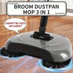 1SET 3-IN-1 Multifunctional Hand Push Sweeper Vacuum Cleaner Hand Push Sweeping And Moping Machine To Remove Garbage Pet Hair An