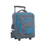 Boomerang Large Melange Trolley Backpack S-536 Grey cyan