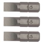 - 3PIECE 1 4INCH Hex Drive 1.2X6.5MM Flat Bit 25MM - FL2512A03