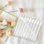 12PCS Heart-shaped Wedding Bubble Wands - Plastic Party Favors For Weddings Bridal Showers Birthdays Anniversaries Carnivals - F