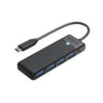Orico Pw Series 4-PORT USB3.0 Hub Type-c USB-A3.0 X 4 5GBPS Sharing 15CM |black