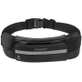 Running Waist Bag/belt Water Bottle Slot/reflective Strip - Black
