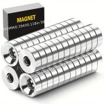 50PCS Industrial Strength Neodymium Countersunk Hole Magnets - Heavy Duty Rare Earth Disc Magnets For Multitools Pliers No Elect