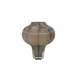 Bulb Shape Vase Grey 8X22CM