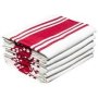 Kitchen Towel - Design 2023 - 050X080CMS - 05 PC Pack - Stripes - Racing Red