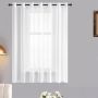 Matoc Designs Shorter Curtain - Mystic Voile - White - Eyelet - Single Layer - 300CM W X 123CM H