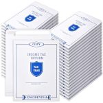 Skyygemm 100 Pcs Income Tax Return Envelopes For Tax Preparers 9 X 12 Inches Open End White Envelopes Large Mailer For Office Bu
