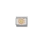 Rose Gold Cz Sun Link