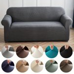 1PC Four Seasons Universal Thick Corn Velvet Plain Color Sofa Slipcover Furniture Protector For Bedroom Office Living Room Home