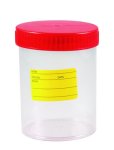 Ratiolab Multipurpose Beakers 200 Ml Ps With Red Screw Lid Non-graduated Sterilized Pack Of 150 - At A Discount