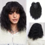 Chic Messy Bun Wig With Bangs For Women - 35.56CM Short Curly Synthetic Hairpiece Easy To Wear & Adds Volume Hair Accessories Fo