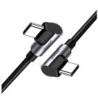 UGreen Usb-c To Usb-c Right-angled 60W Pd Fast Charging Cable 2M Braided Black