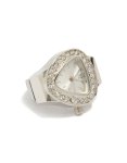 Silver Diamante Watch Ring