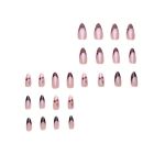 24 Piece - Press On Nails With Floral Accents - Multi Colour