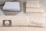 Terry Lustre Waffle Weave Towels - Made In South Africa 525GSM - Face Cloth 32CM X 32CM Ecru