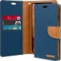 Flip Canvas Phone Cover With Card Slots For Apple Iphone X & XS Blue
